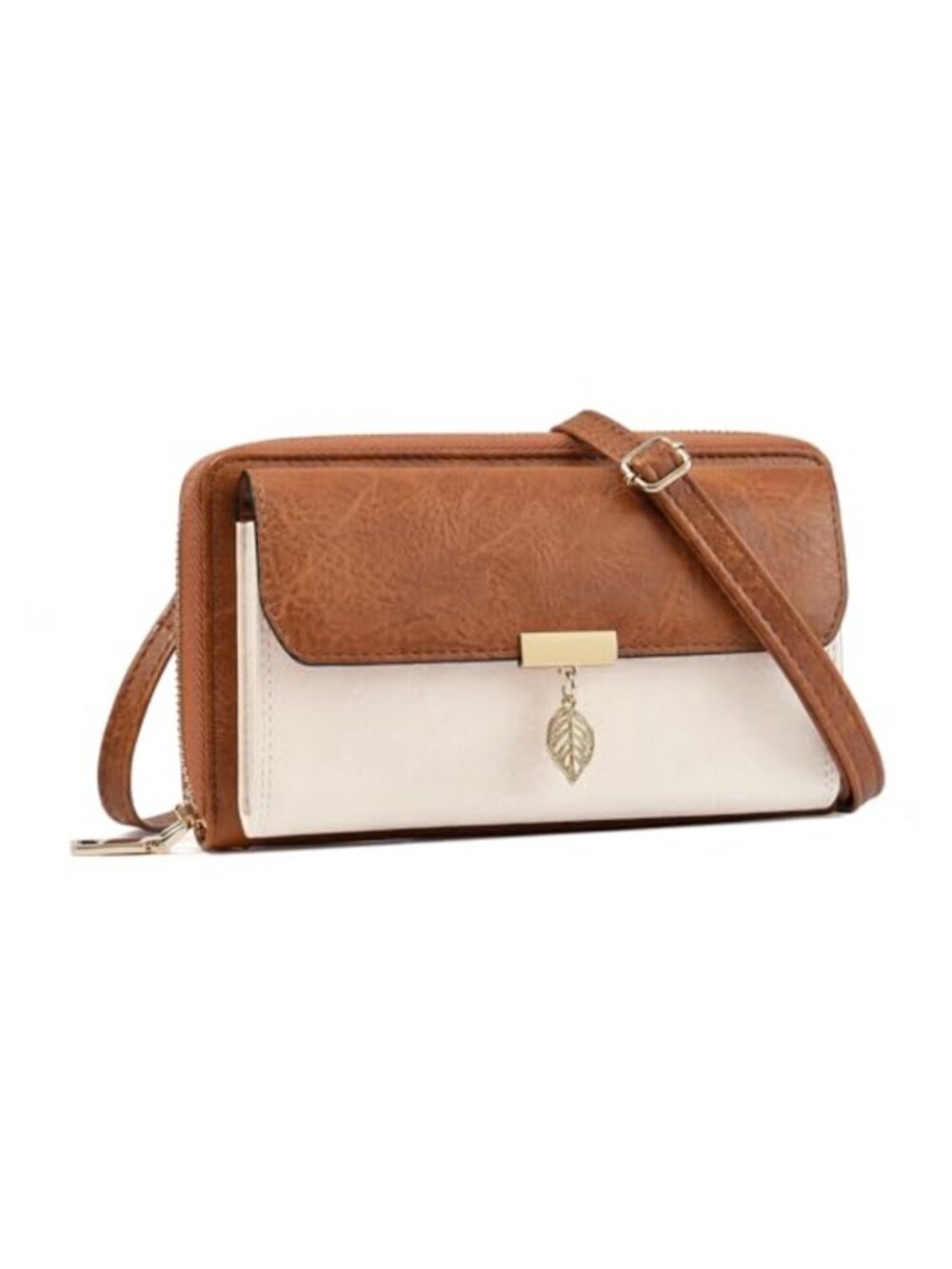 RFID Blocking Wristlet Wallet Crossbody Bag Vegan Leather Women